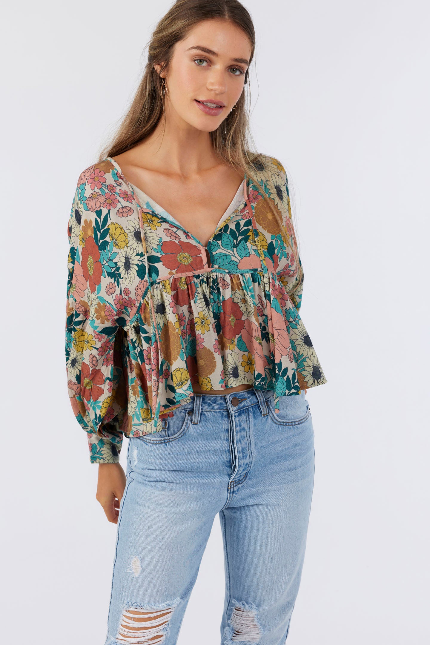 JUNIE TENLEY FLORAL TOP