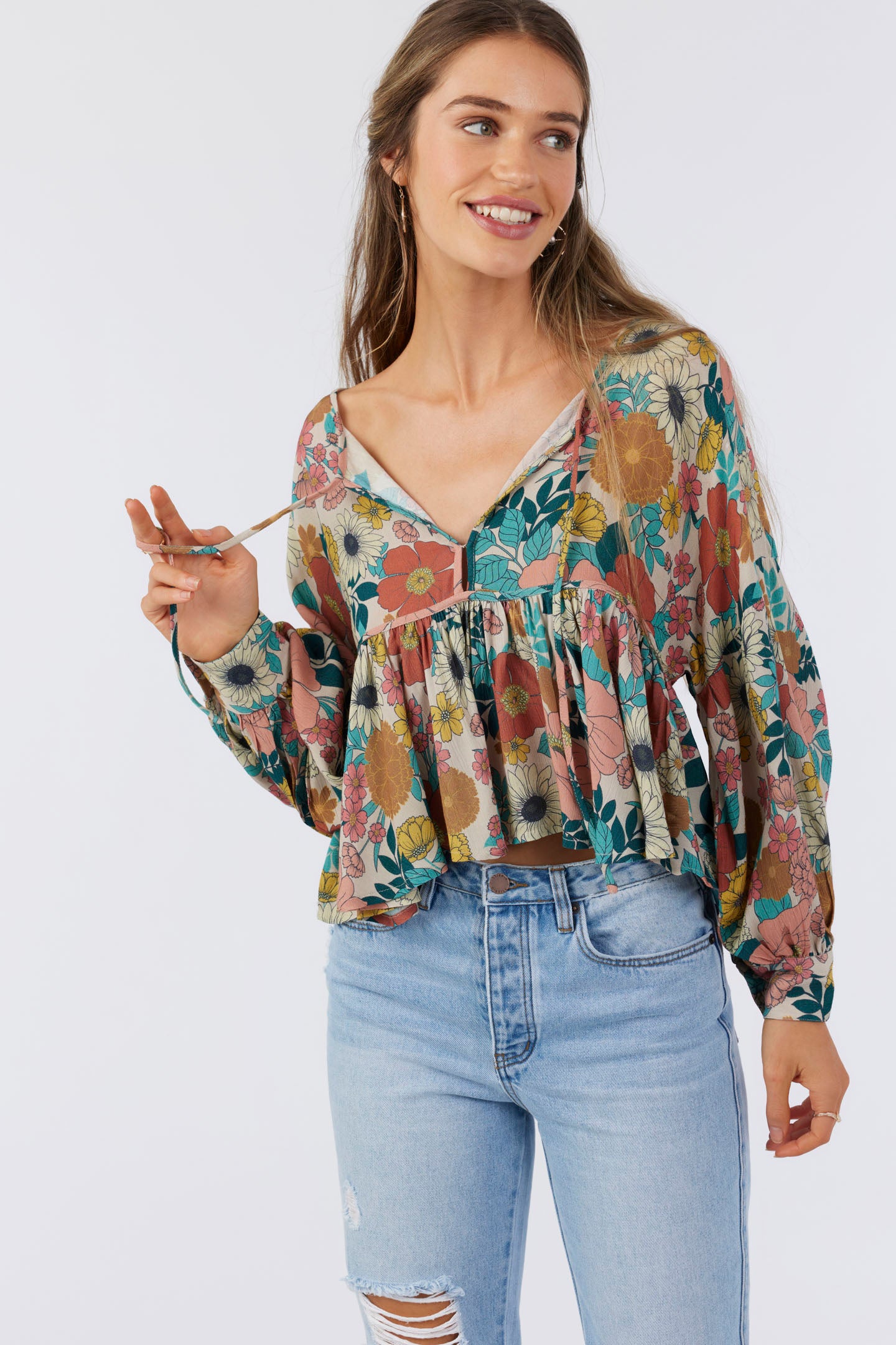 JUNIE TENLEY FLORAL TOP