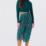 Corrine Satin Midi Skirt