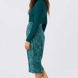 Corrine Satin Midi Skirt