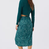 Corrine Satin Midi Skirt
