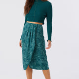 Corrine Satin Midi Skirt
