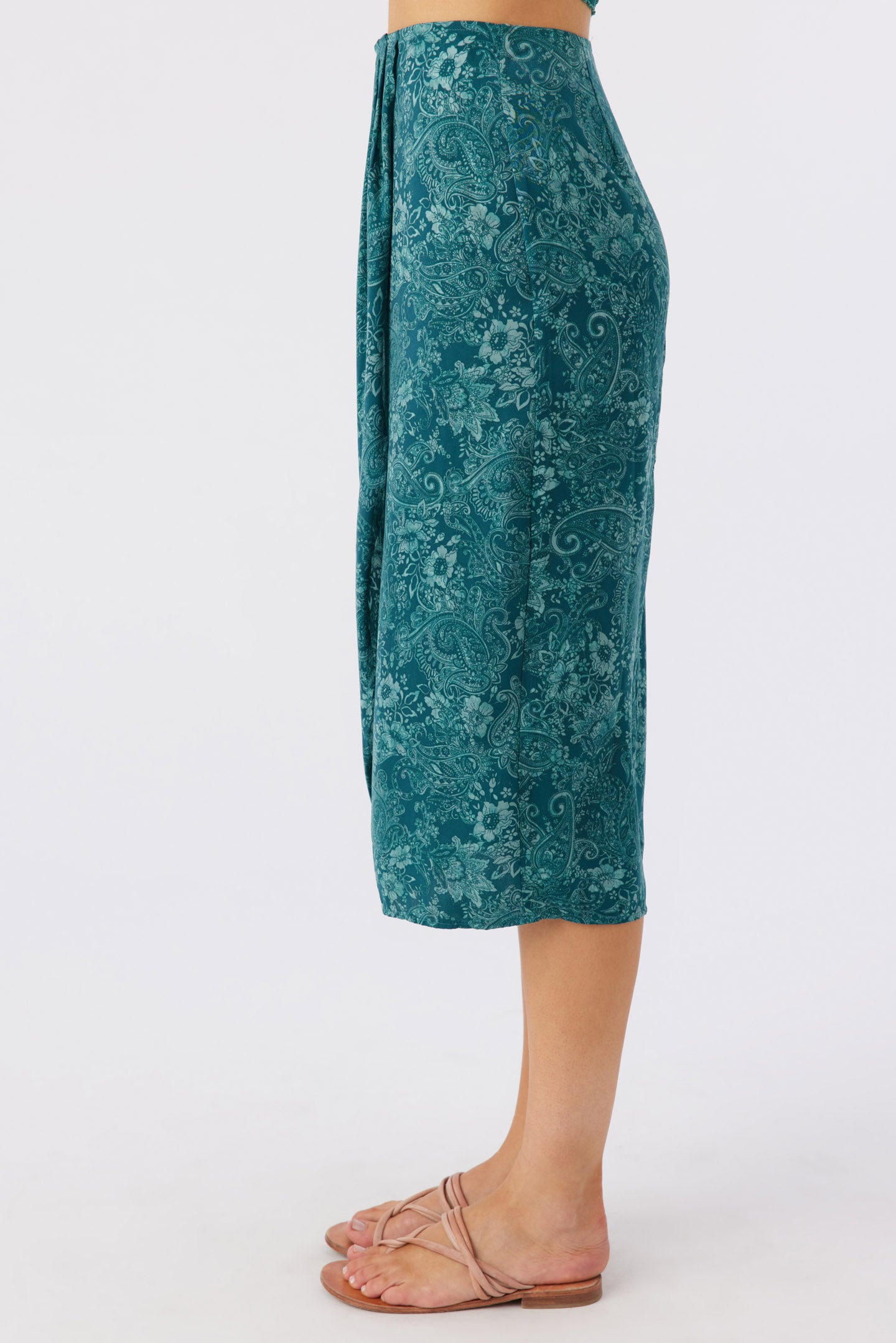 CORRINE SATIN MIDI SKIRT