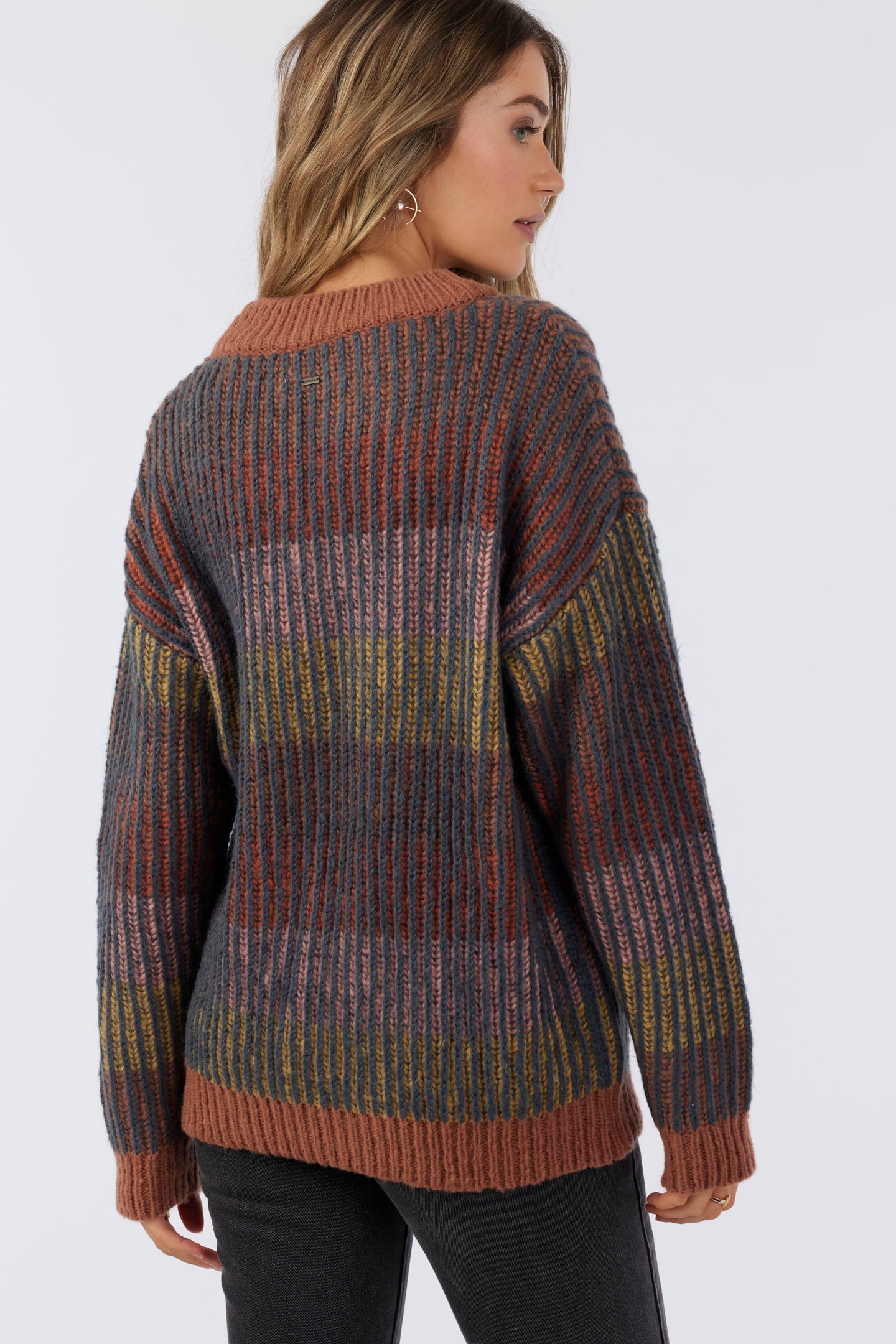 BILLIE STRIPE MOCKNECK OVERSIZED SWEATER