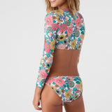 Girl's Tenley Floral Long Sleeve Crop Top Set