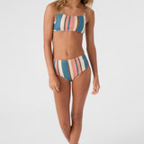 Girl's Kendari Stripe Square Neck Bralette Top Set