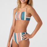 Girl's Kendari Stripe Square Neck Bralette Top Set