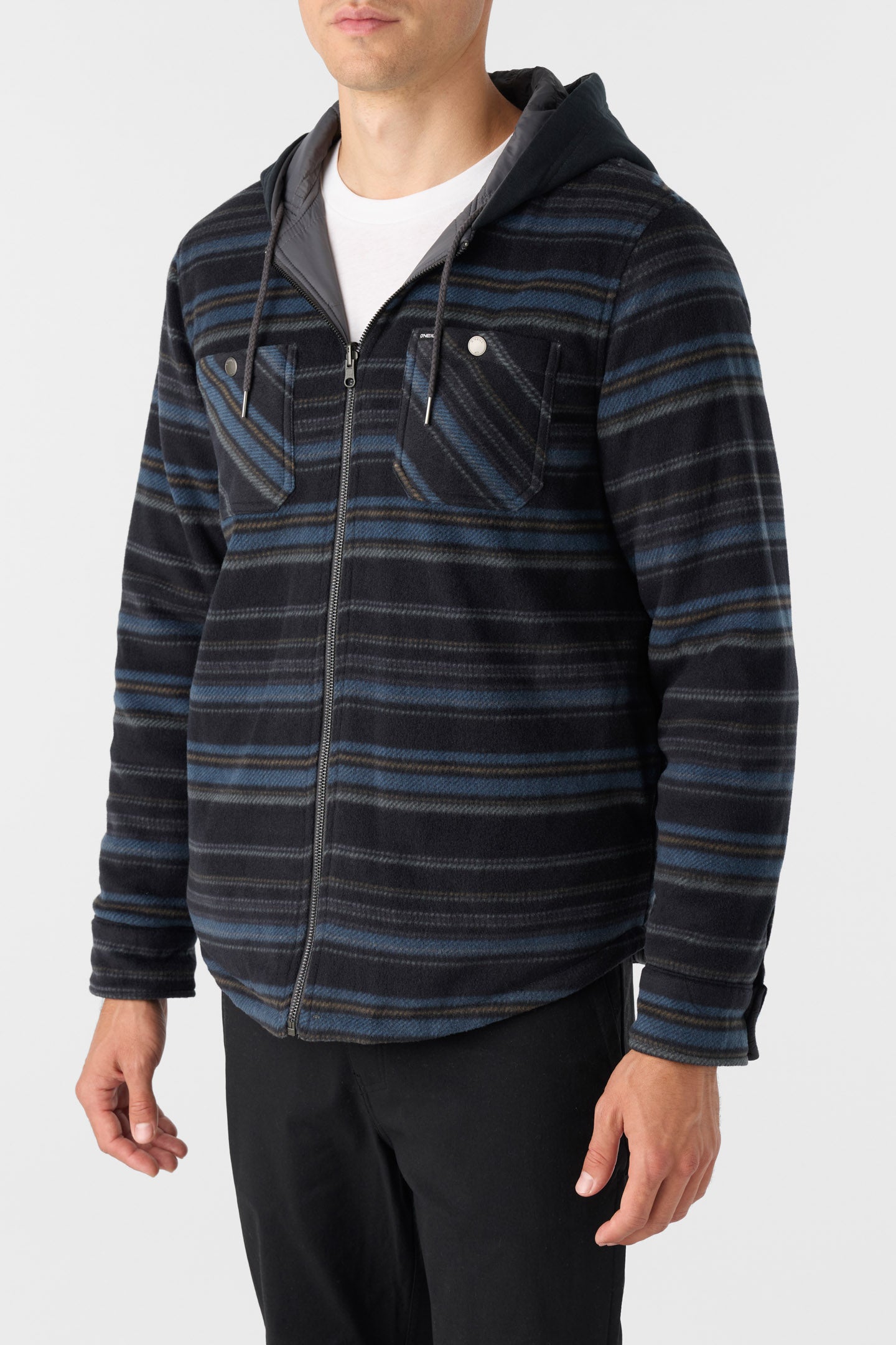 Glacier Hood Reversible Superfleece Jacket - Graphite | O'Neill