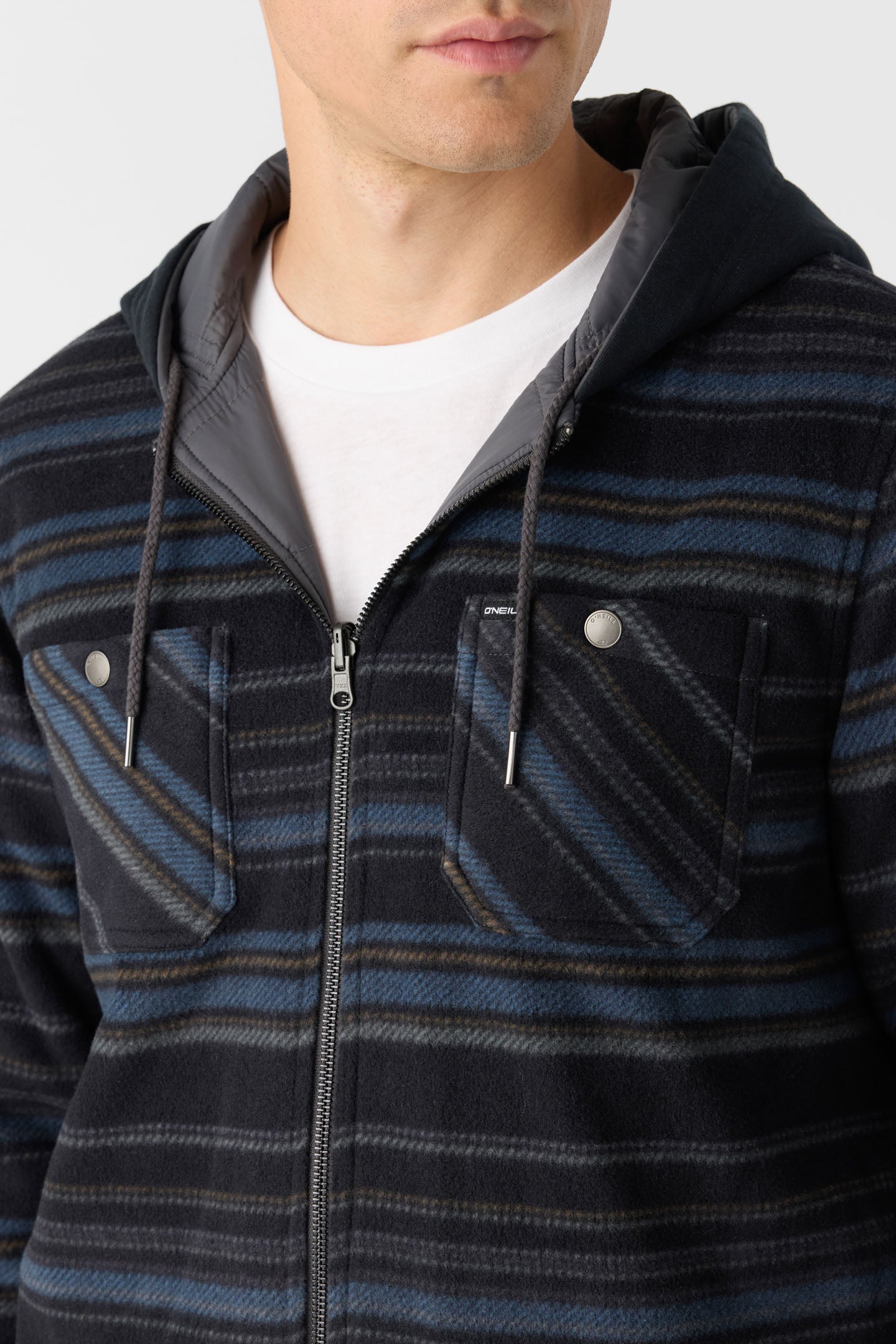 Glacier Hood Reversible Superfleece Jacket - Graphite | O'Neill