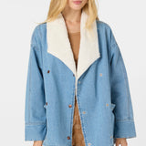 Korbyn High Pile Lined Denim Jacket