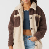 Heath Colorblock High Pile Oversized Fleece Jacket