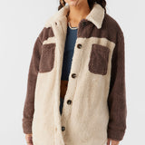 Heath Colorblock High Pile Oversized Fleece Jacket
