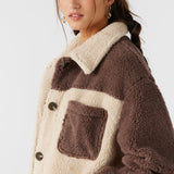 Heath Colorblock High Pile Oversized Fleece Jacket