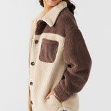 Heath Colorblock High Pile Oversized Fleece Jacket