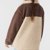 Heath Colorblock High Pile Oversized Fleece Jacket