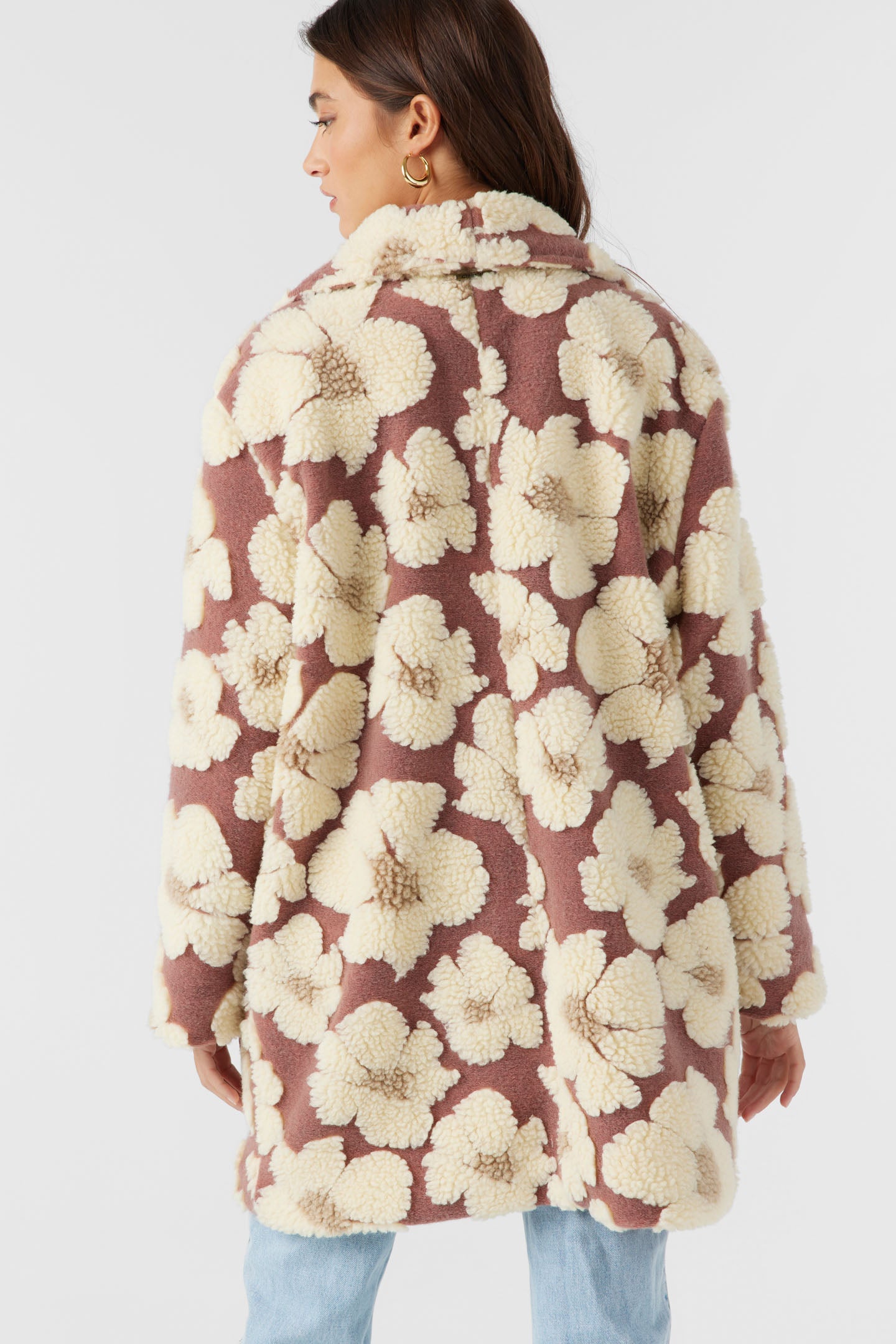 Harper High Pile Floral Jacket - Burlwood | O'Neill