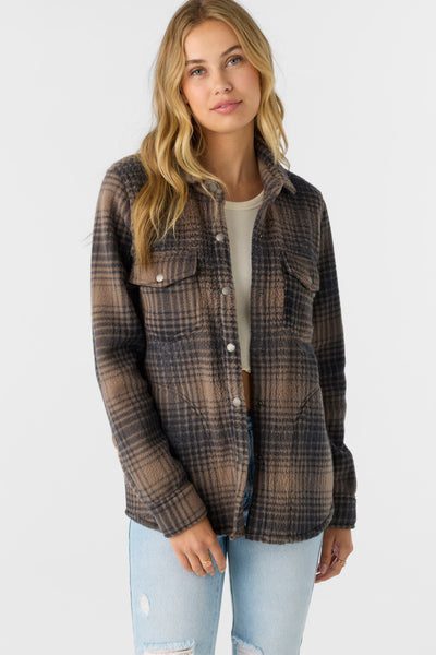 Zuma High Pile Overshirt Jacket - Chocolate Chip | O'Neill