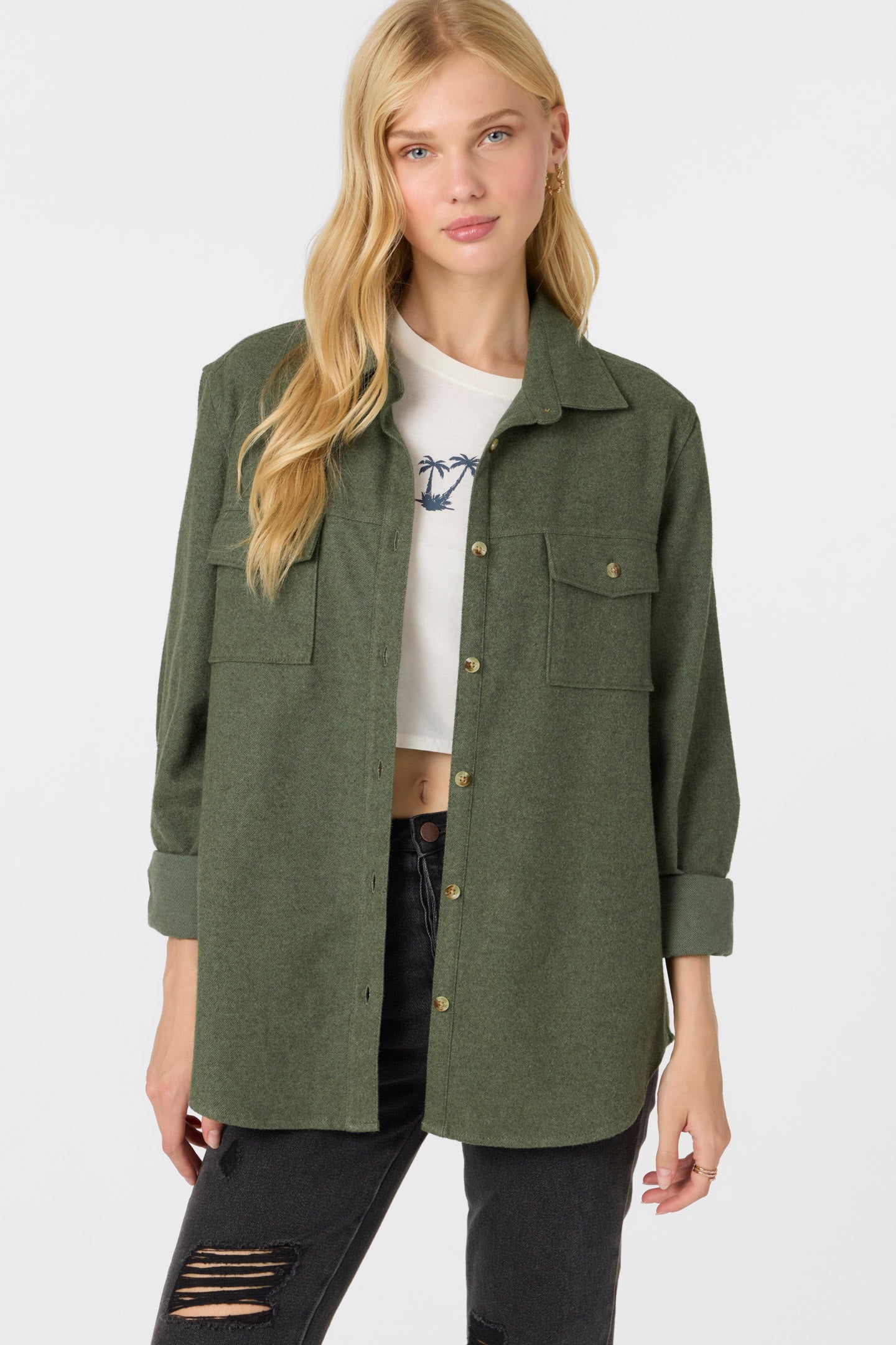 Brooks Solid Long Sleeve Top - Dark Olive | O'Neill