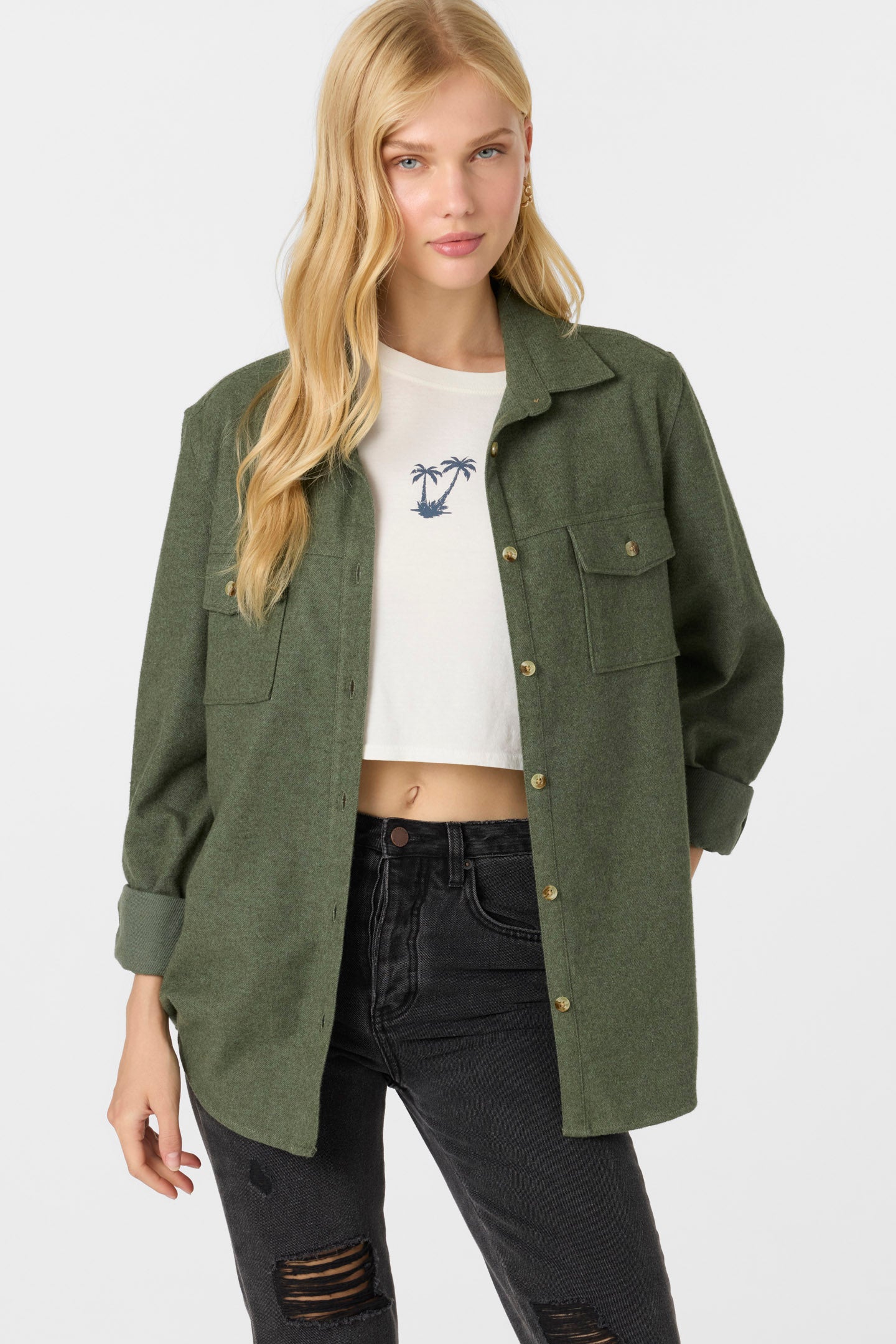 Brooks Solid Long Sleeve Top - Dark Olive | O'Neill