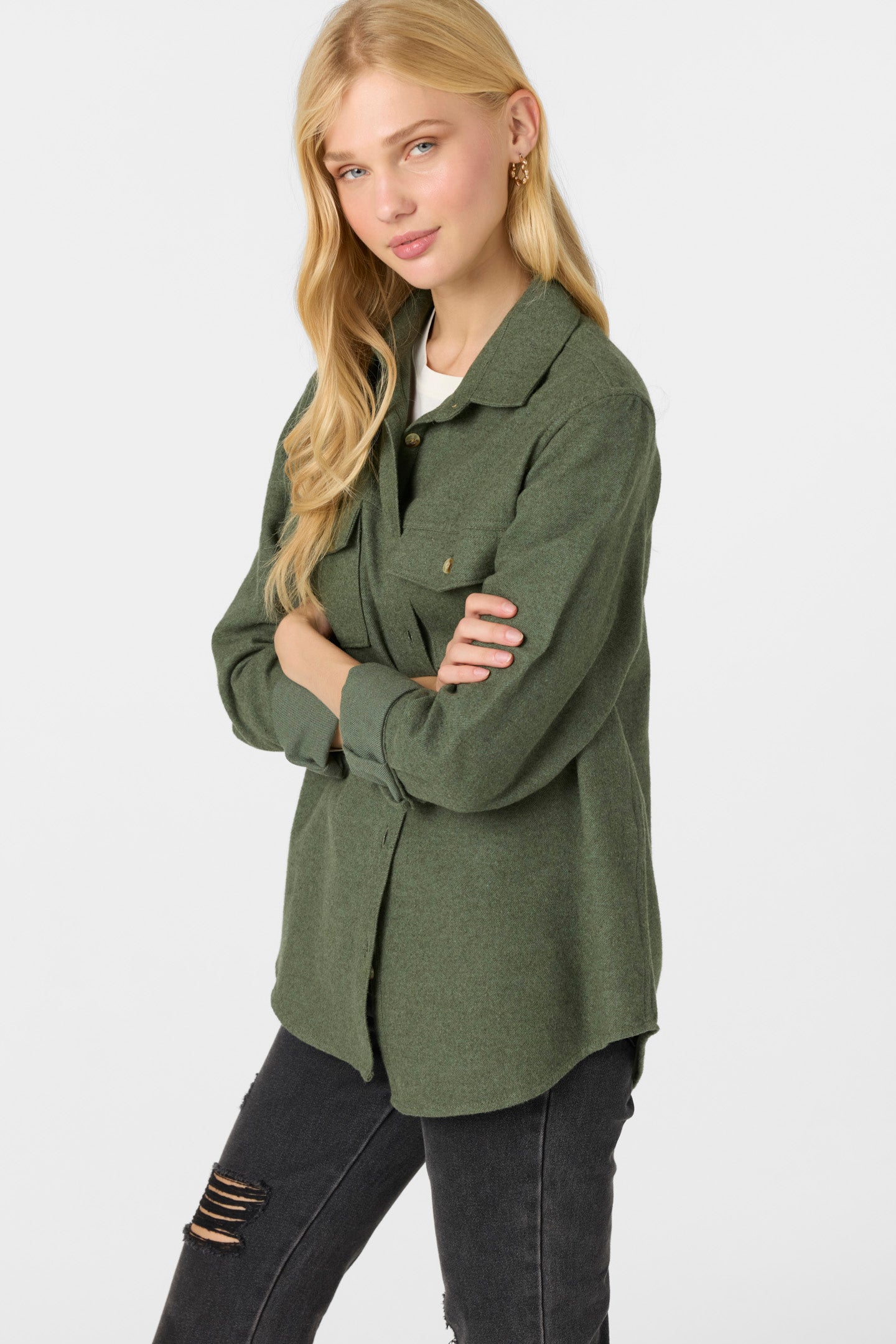 Brooks Solid Long Sleeve Top - Dark Olive | O'Neill