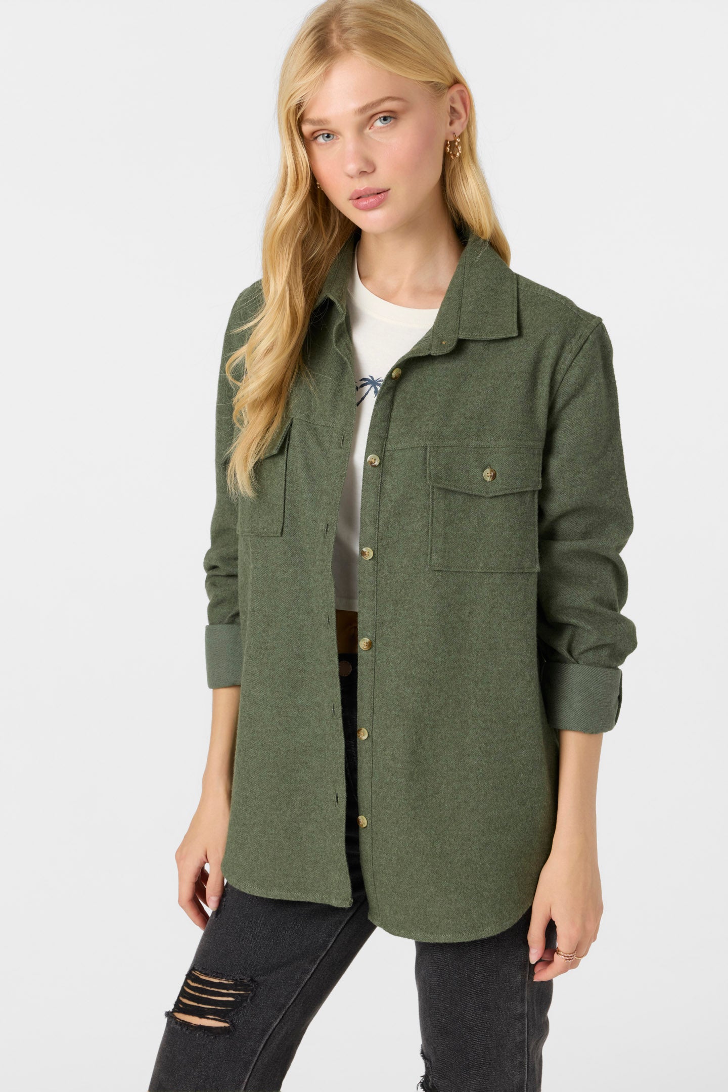 Brooks Solid Long Sleeve Top - Dark Olive | O'Neill