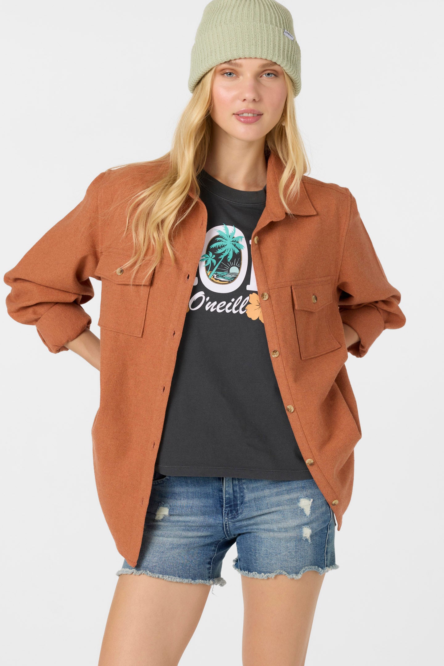 Brooks Solid Long Sleeve Top - Cedar Wood | O'Neill