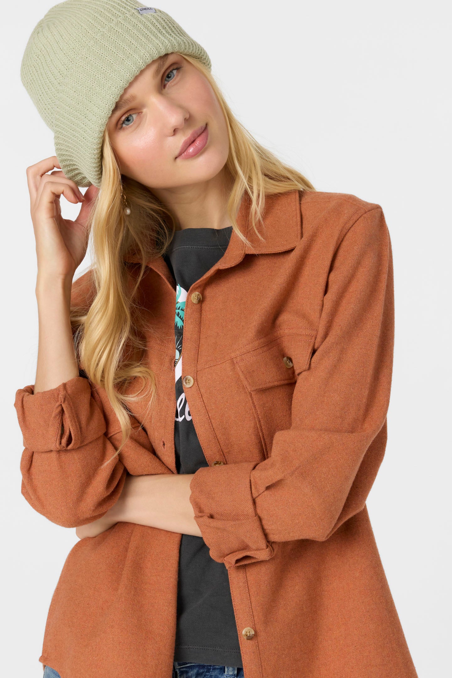 Brooks Solid Long Sleeve Top - Cedar Wood | O'Neill