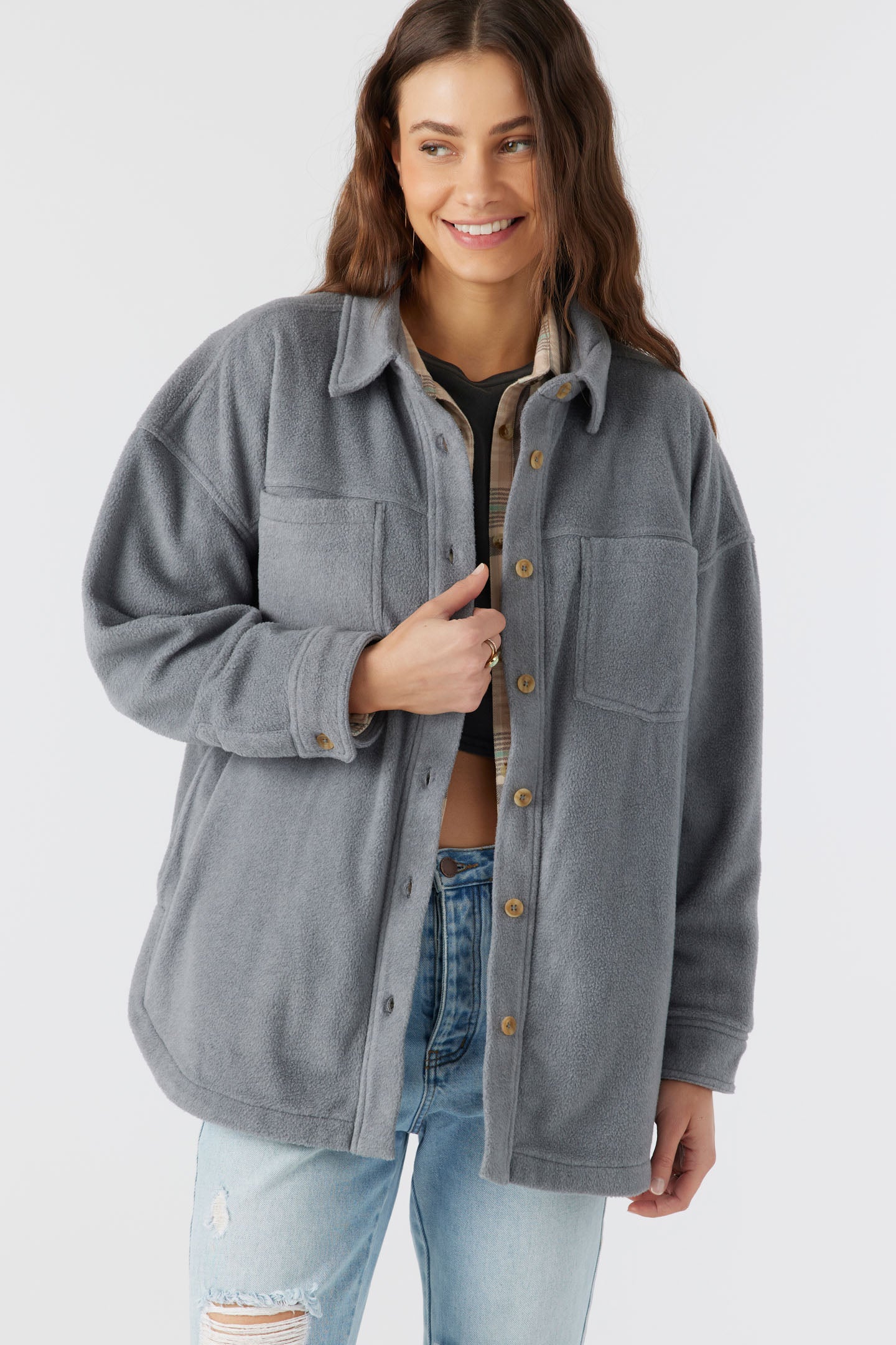 Rune Solid Long Sleeve Top - Char Hthr | O'Neill