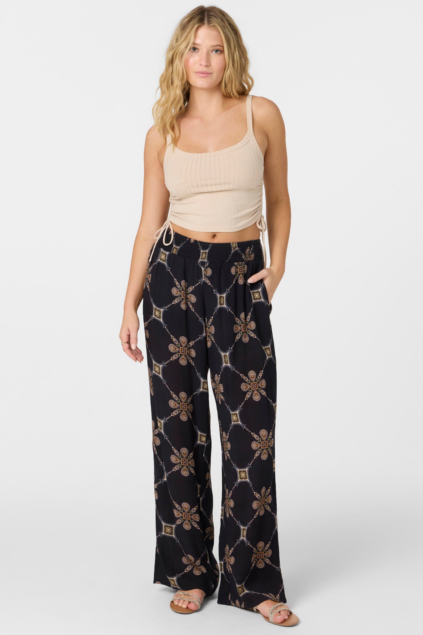 JONIE GRID TILE BEACH PANTS