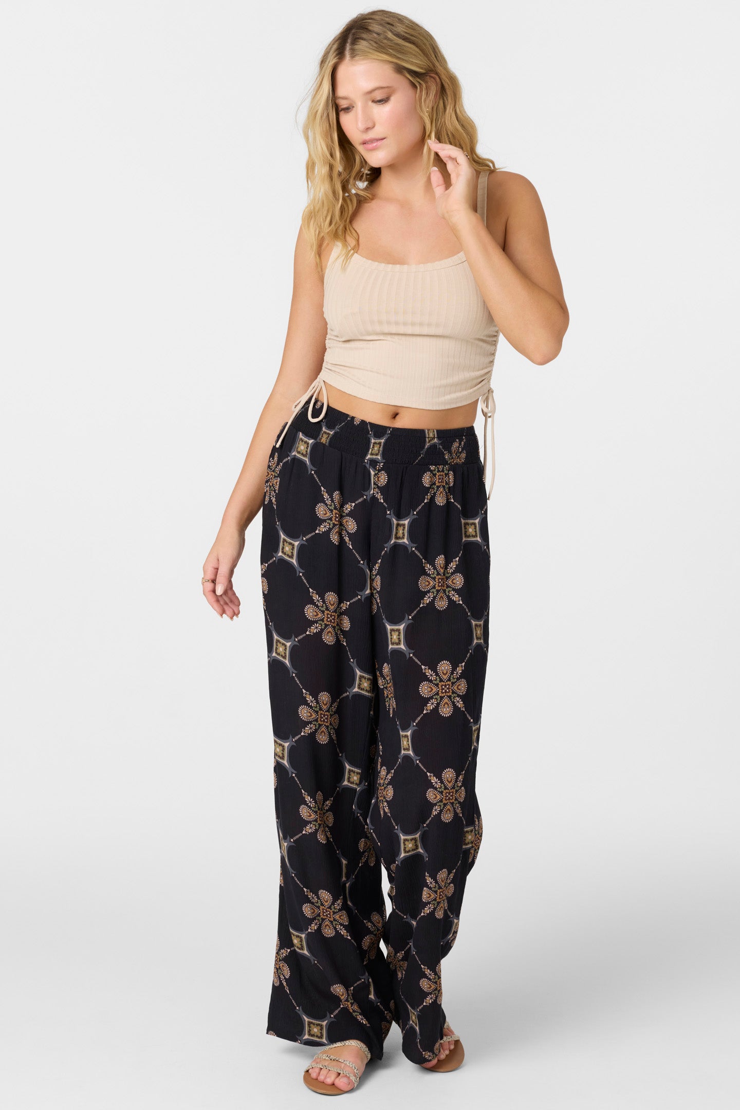 JONIE GRID TILE BEACH PANTS