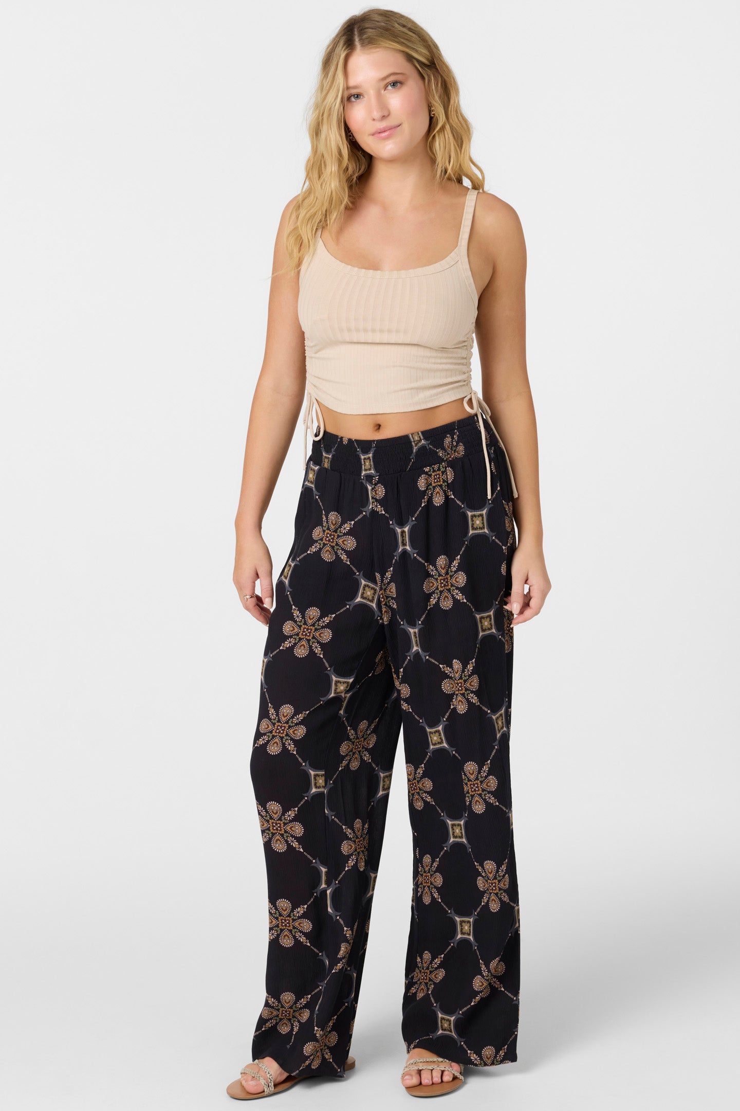 JONIE GRID TILE BEACH PANTS