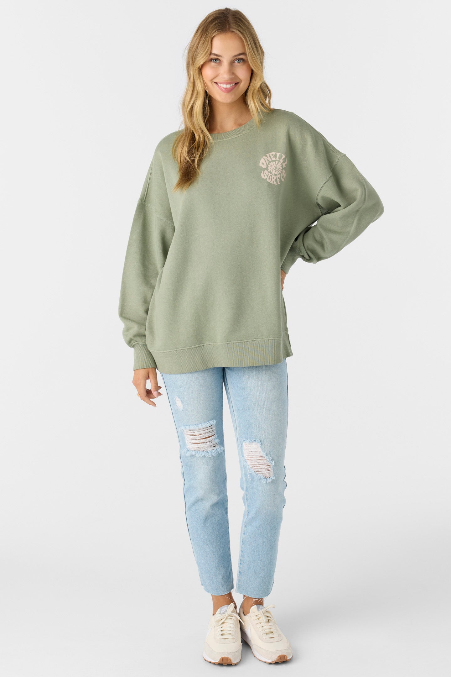 CHOICE CREWNECK OVERSIZED-FIT FLEECE PULLOVER