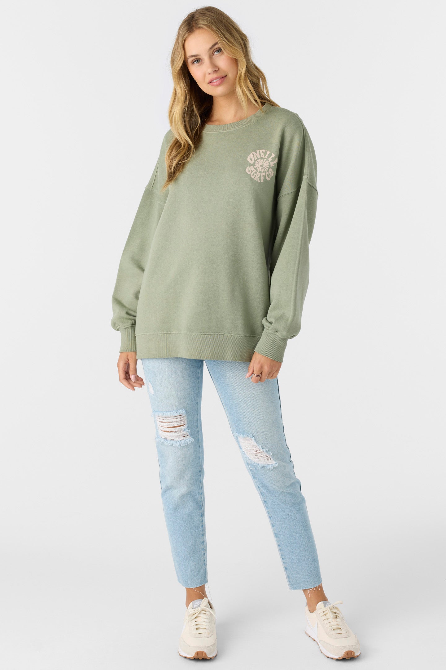 CHOICE CREWNECK OVERSIZED-FIT FLEECE PULLOVER