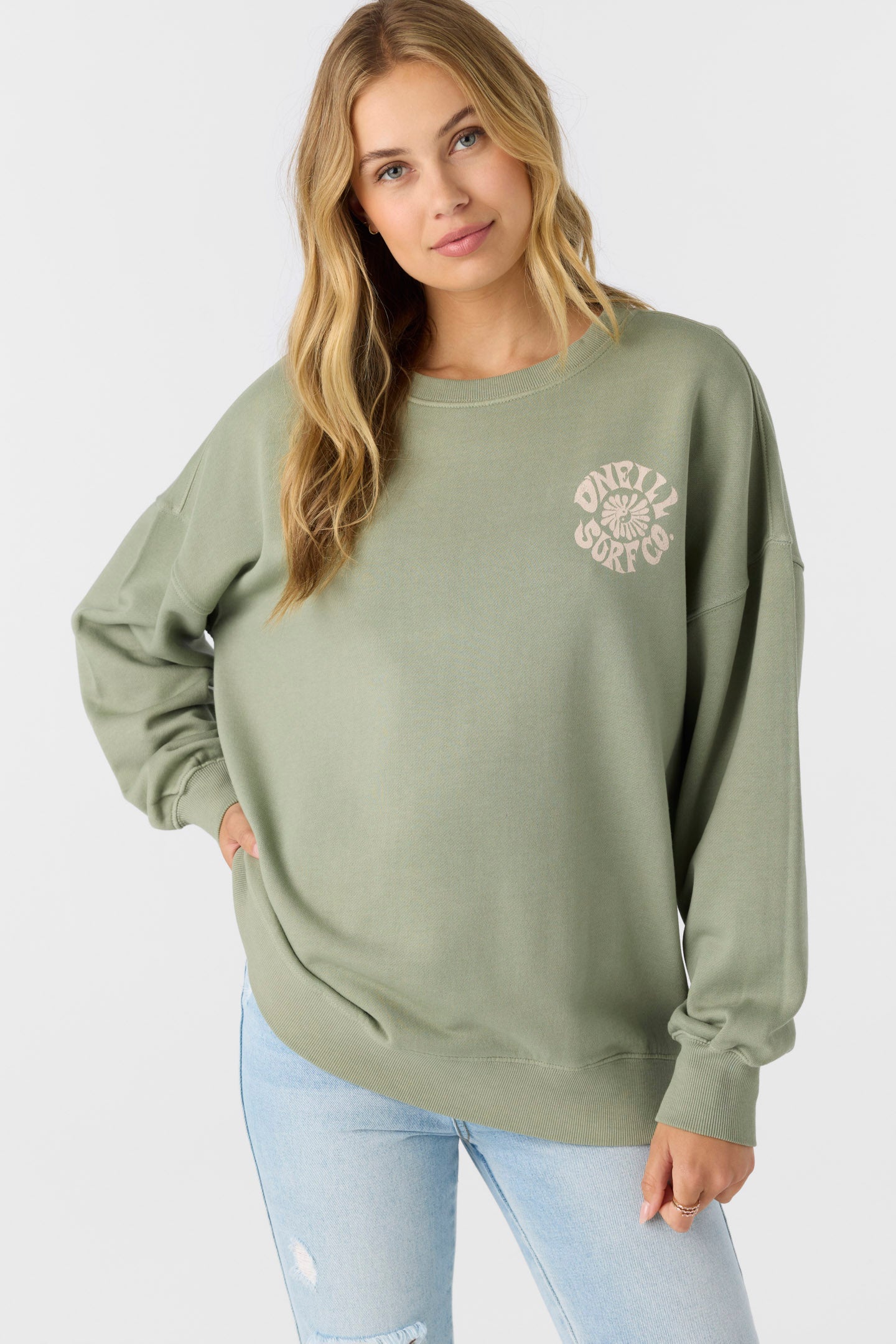 CHOICE CREWNECK OVERSIZED-FIT FLEECE PULLOVER