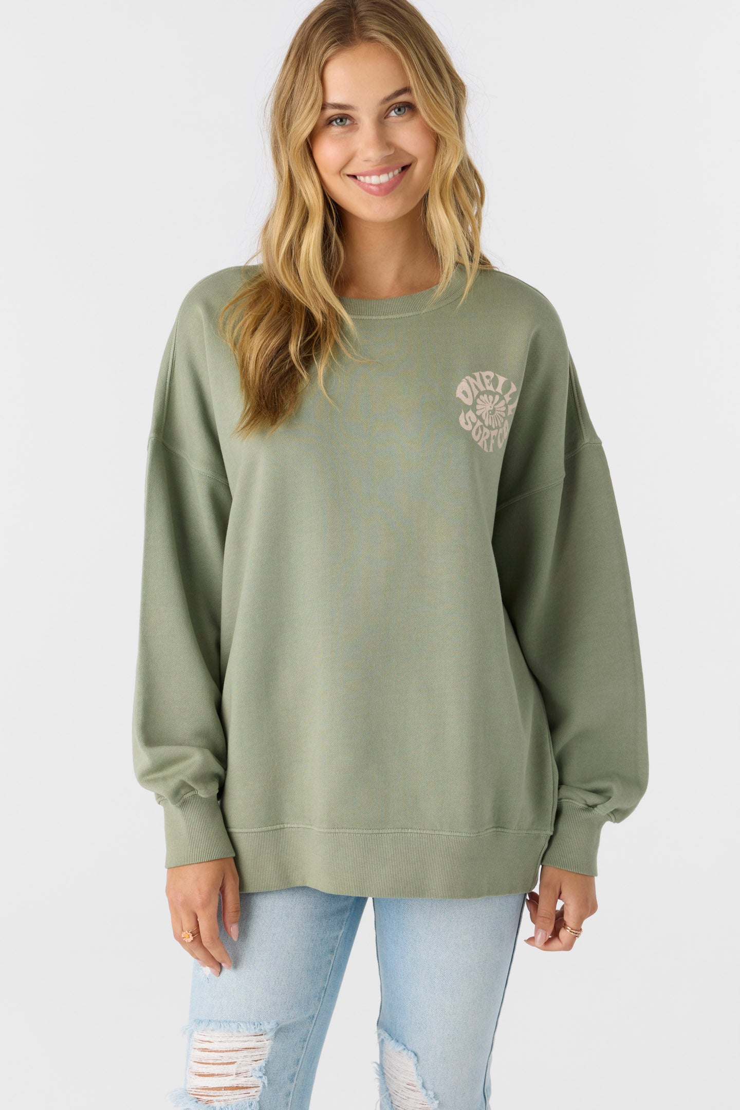 CHOICE CREWNECK OVERSIZED-FIT FLEECE PULLOVER