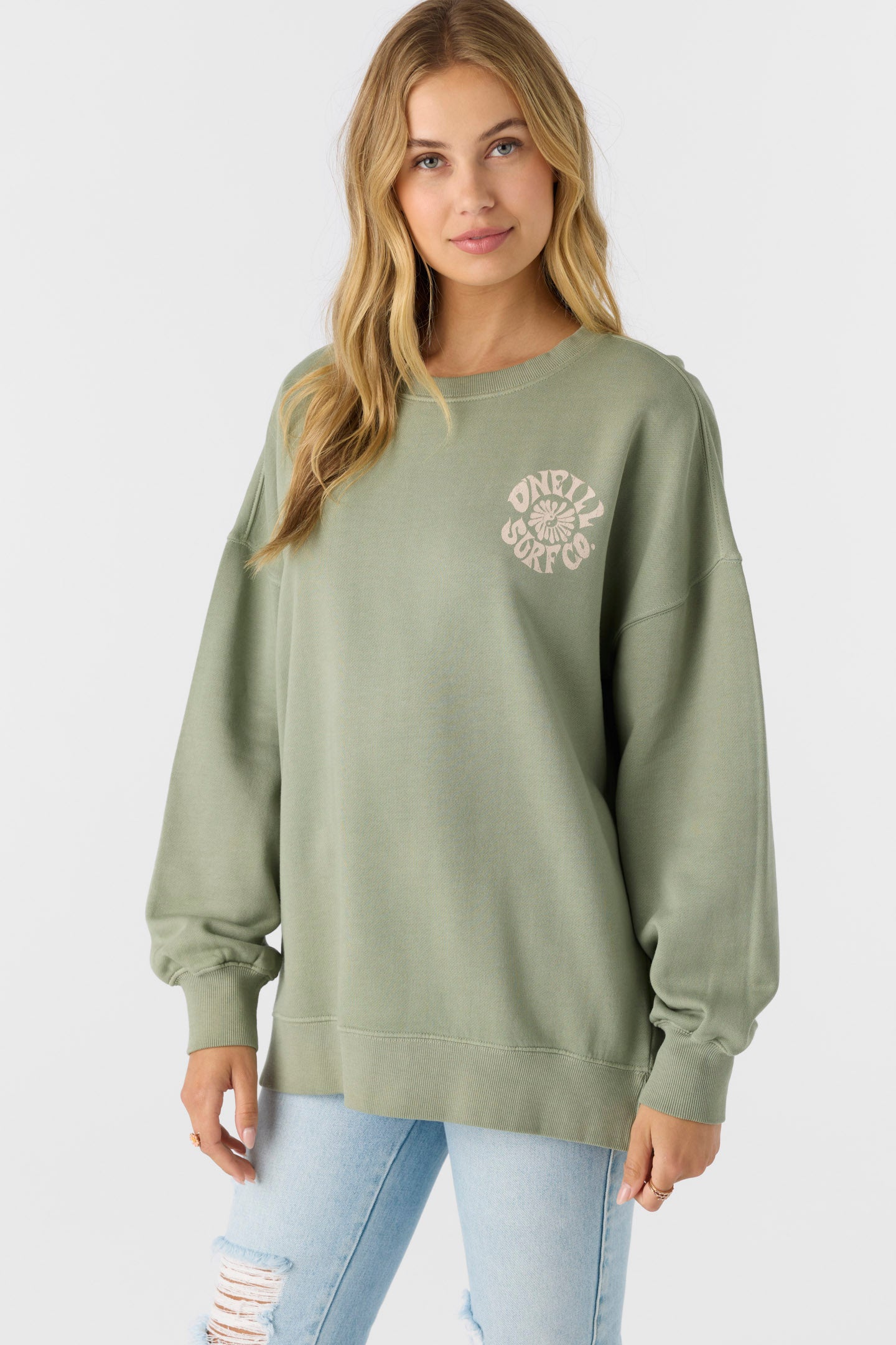 CHOICE CREWNECK OVERSIZED-FIT FLEECE PULLOVER