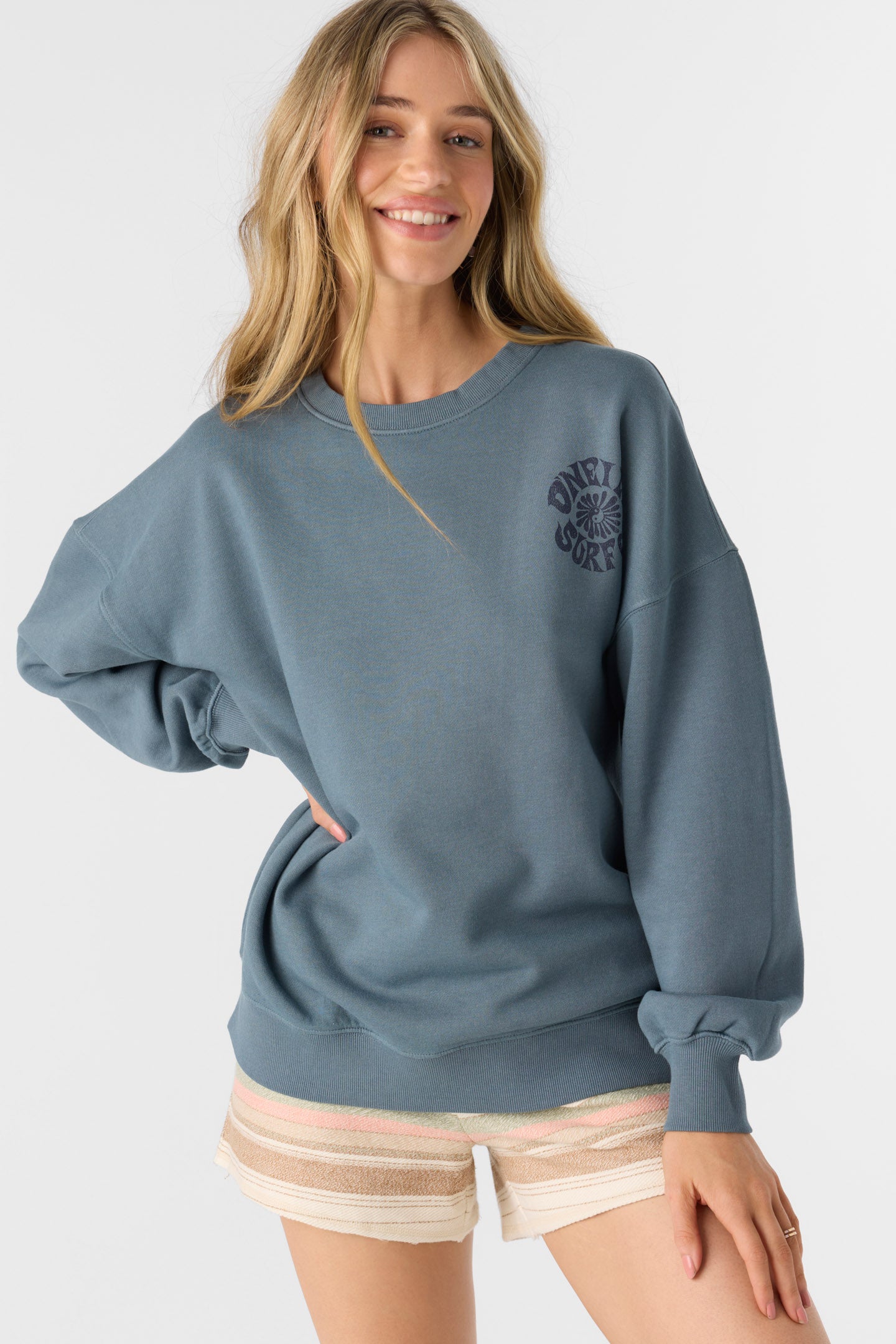 CHOICE CREWNECK OVERSIZED-FIT FLEECE PULLOVER