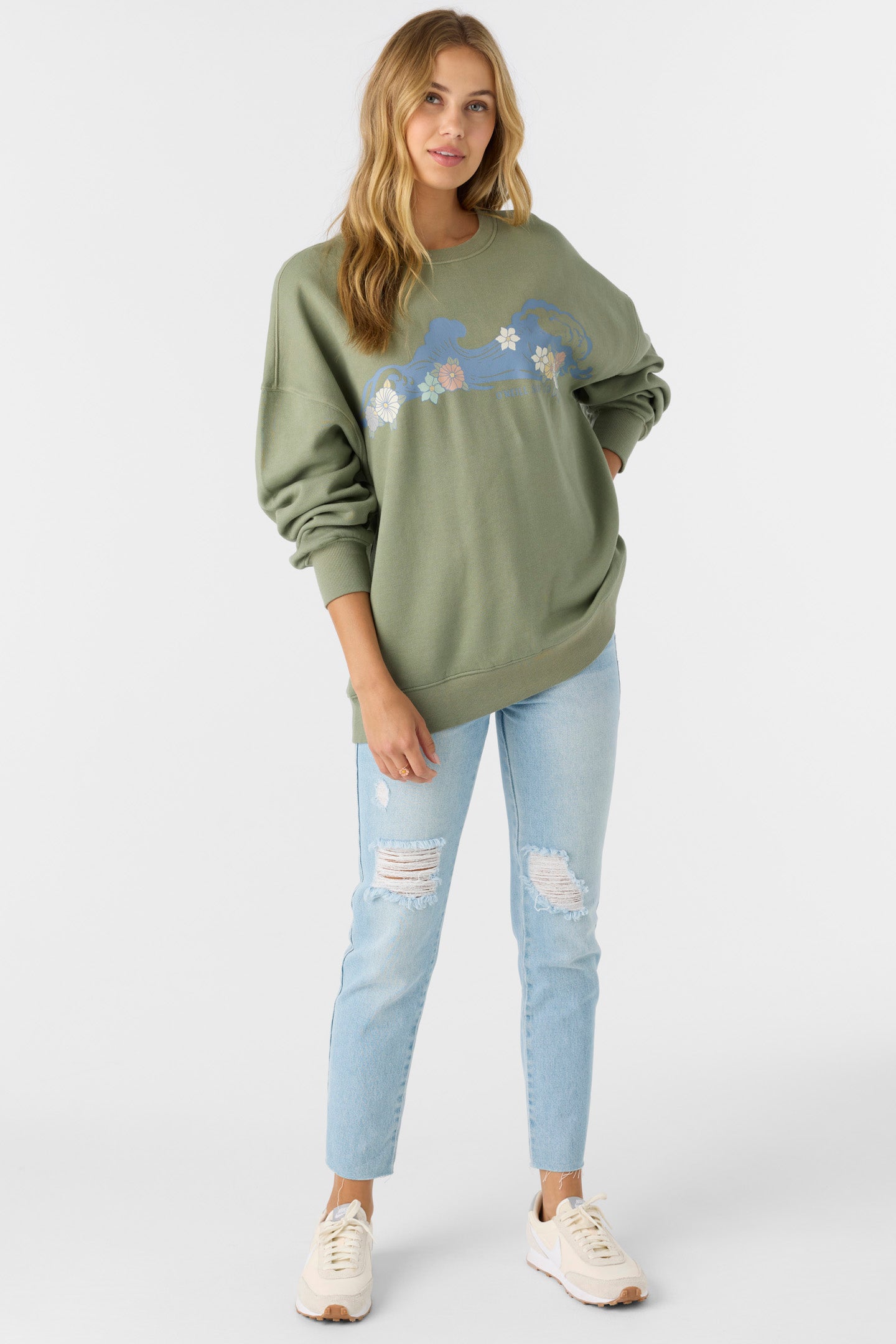 CHOICE CREWNECK OVERSIZED-FIT FLEECE PULLOVER