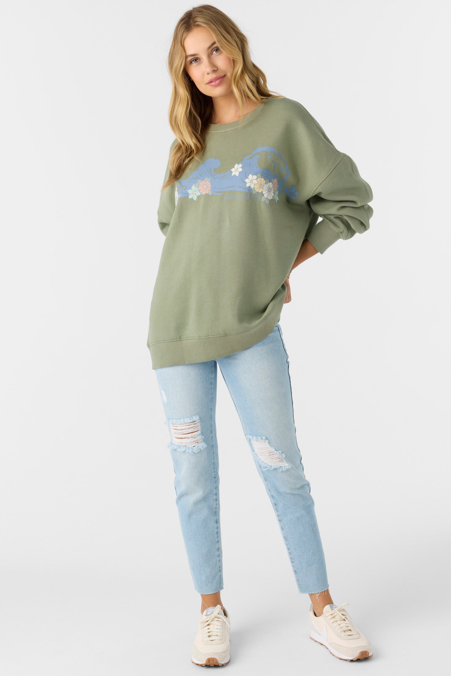 CHOICE CREWNECK OVERSIZED-FIT FLEECE PULLOVER