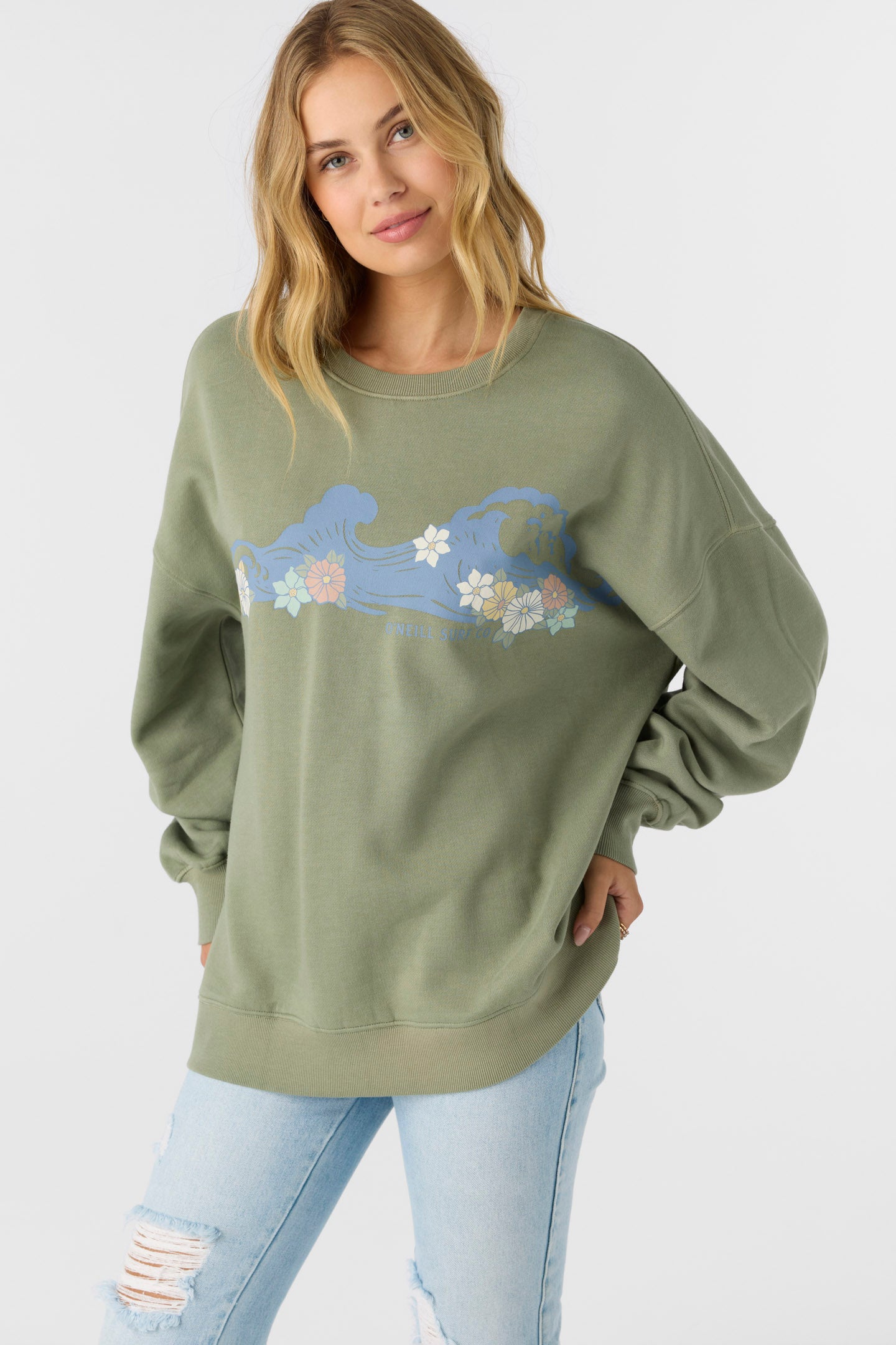 CHOICE CREWNECK OVERSIZED-FIT FLEECE PULLOVER