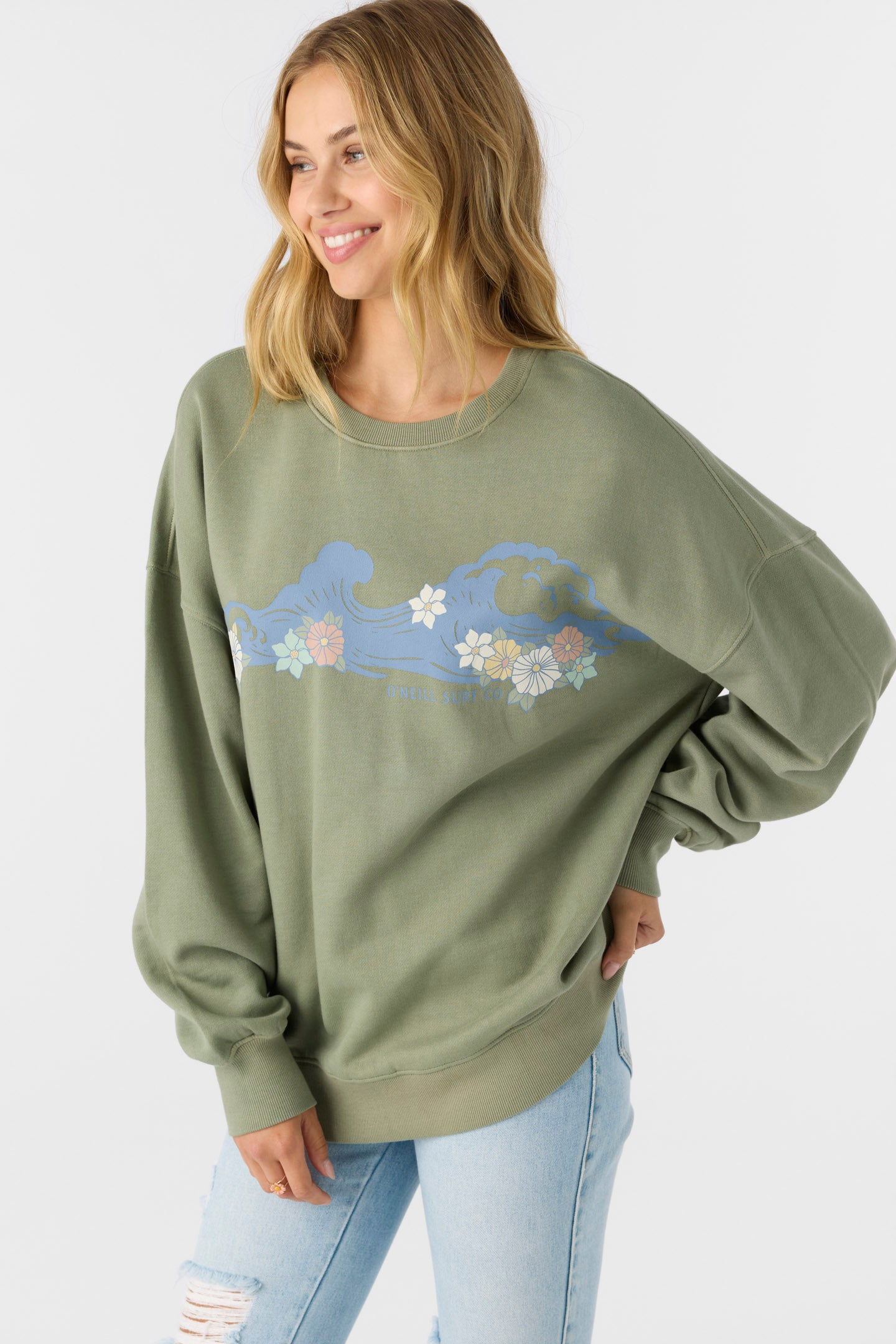 CHOICE CREWNECK OVERSIZED-FIT FLEECE PULLOVER