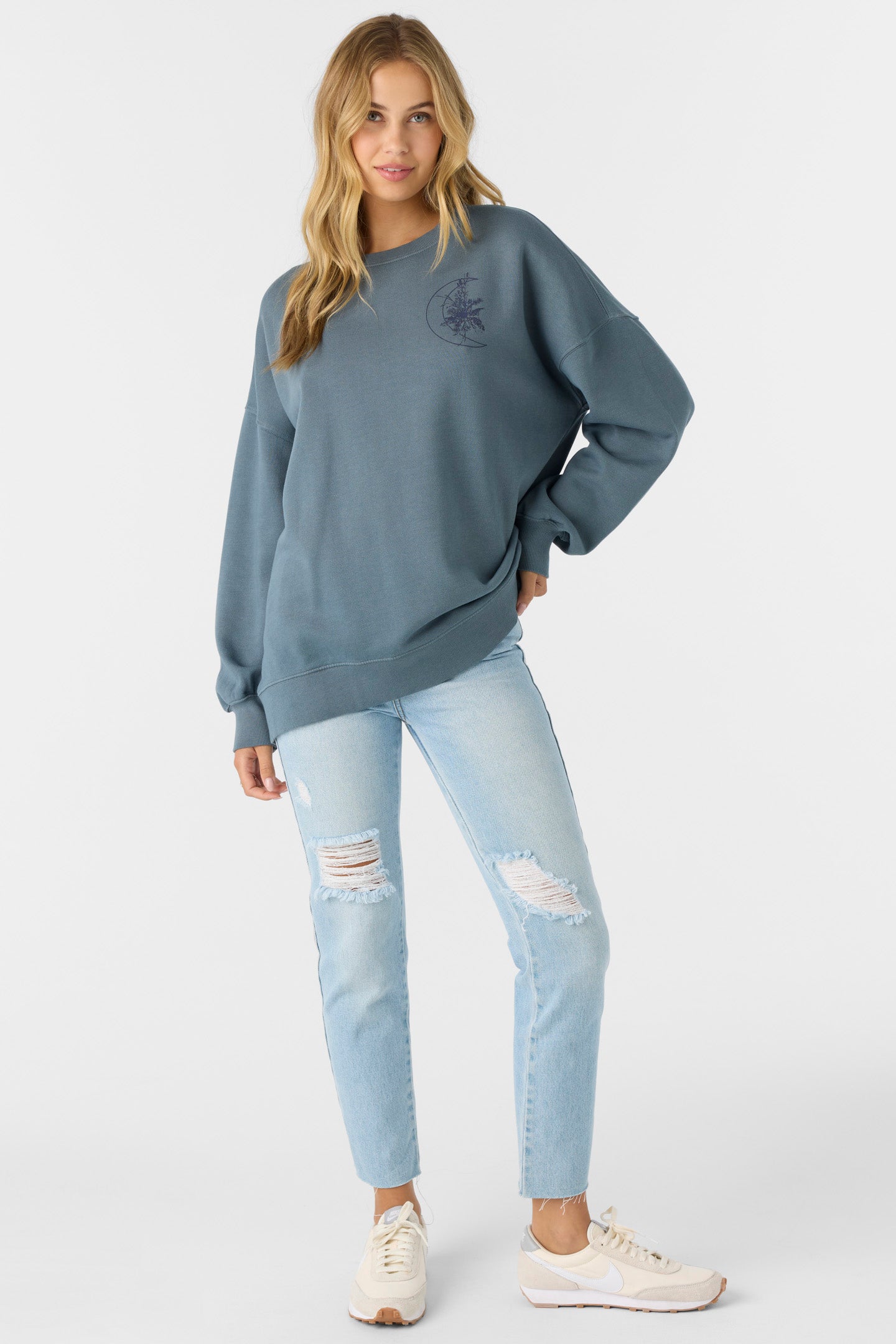 CHOICE CREWNECK OVERSIZED-FIT FLEECE PULLOVER