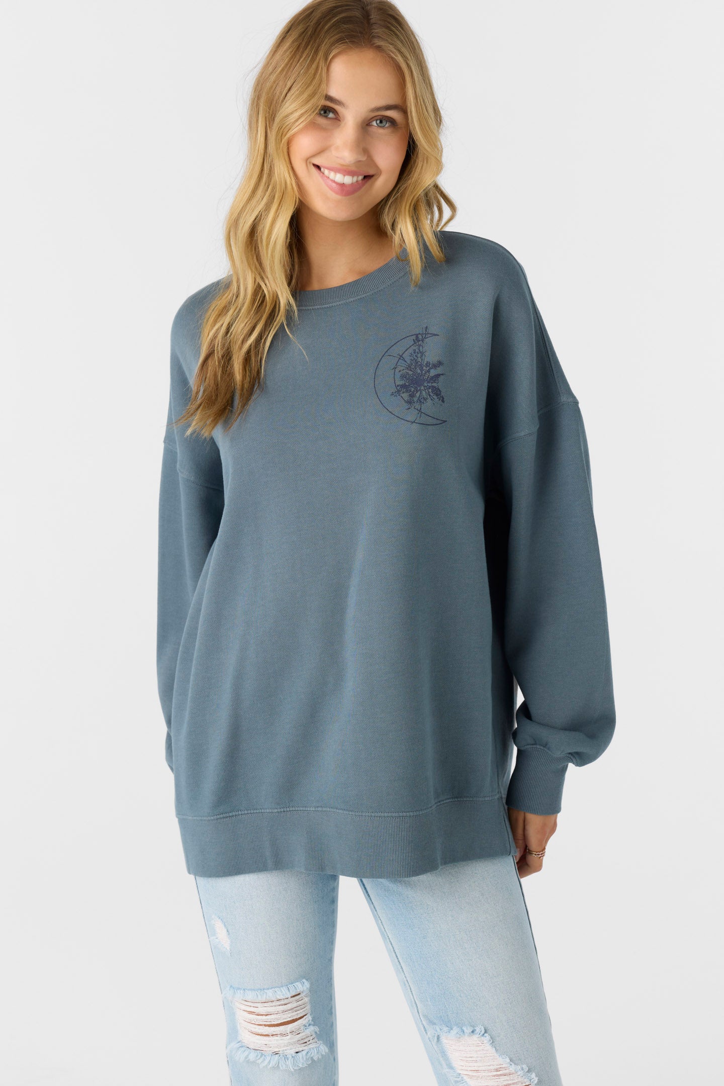 CHOICE CREWNECK OVERSIZED-FIT FLEECE PULLOVER