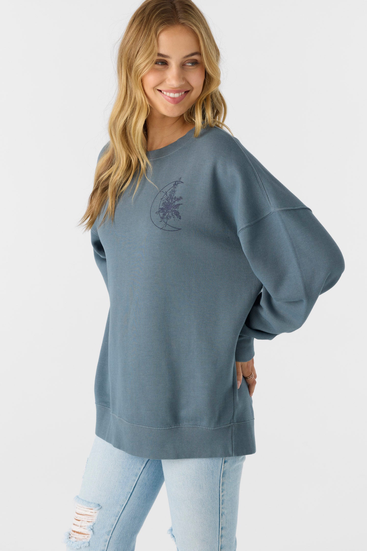 CHOICE CREWNECK OVERSIZED-FIT FLEECE PULLOVER