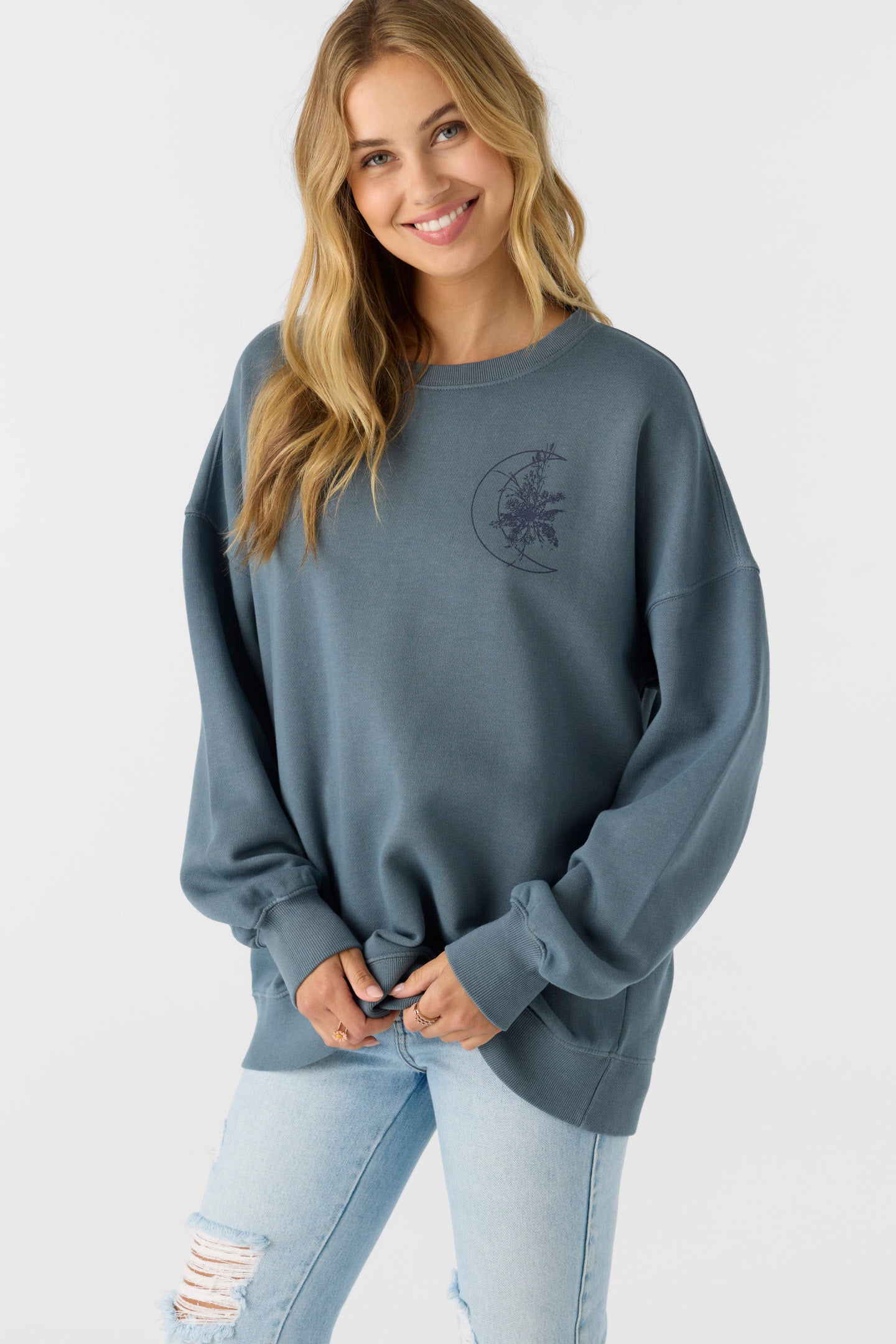 CHOICE CREWNECK OVERSIZED-FIT FLEECE PULLOVER