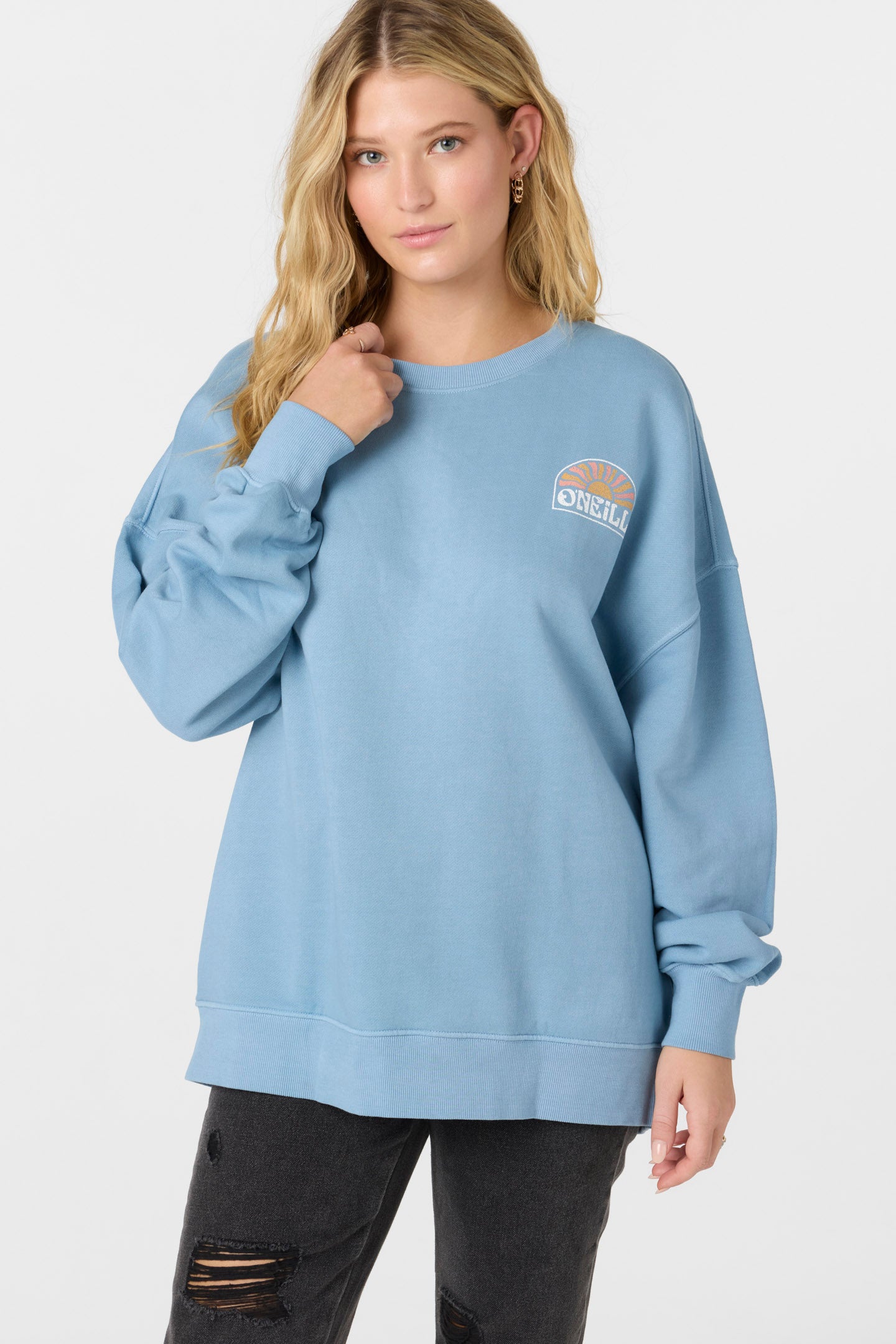 CHOICE OVERSIZED-FIT CREWNECK FLEECE PULLOVER