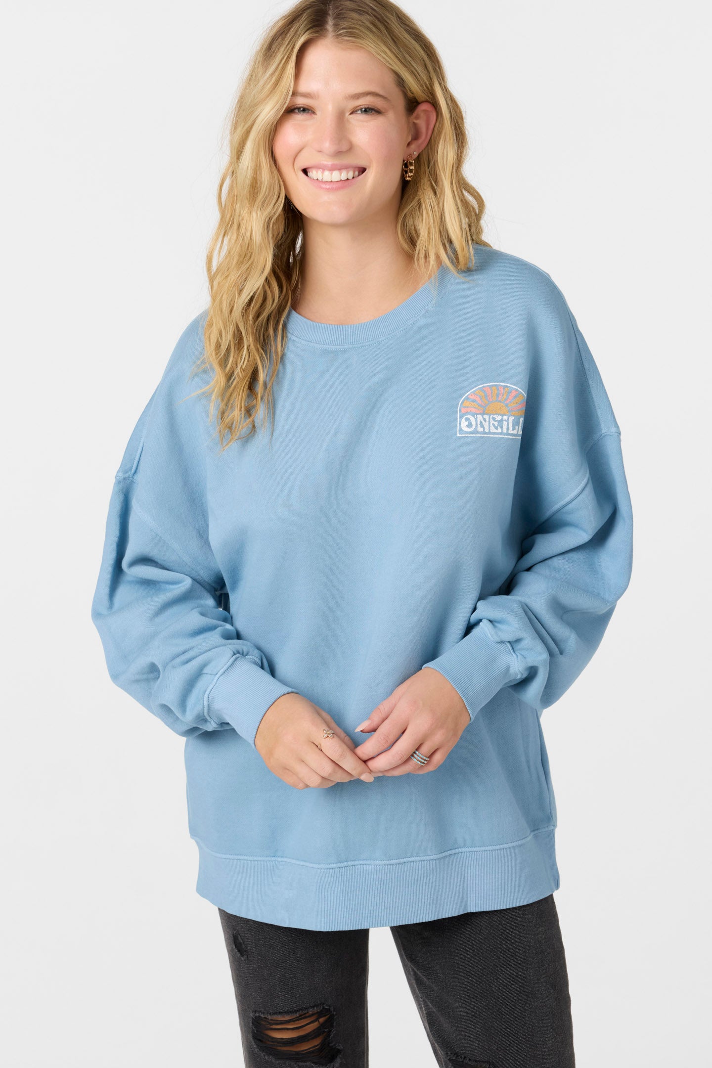 CHOICE OVERSIZED-FIT CREWNECK FLEECE PULLOVER