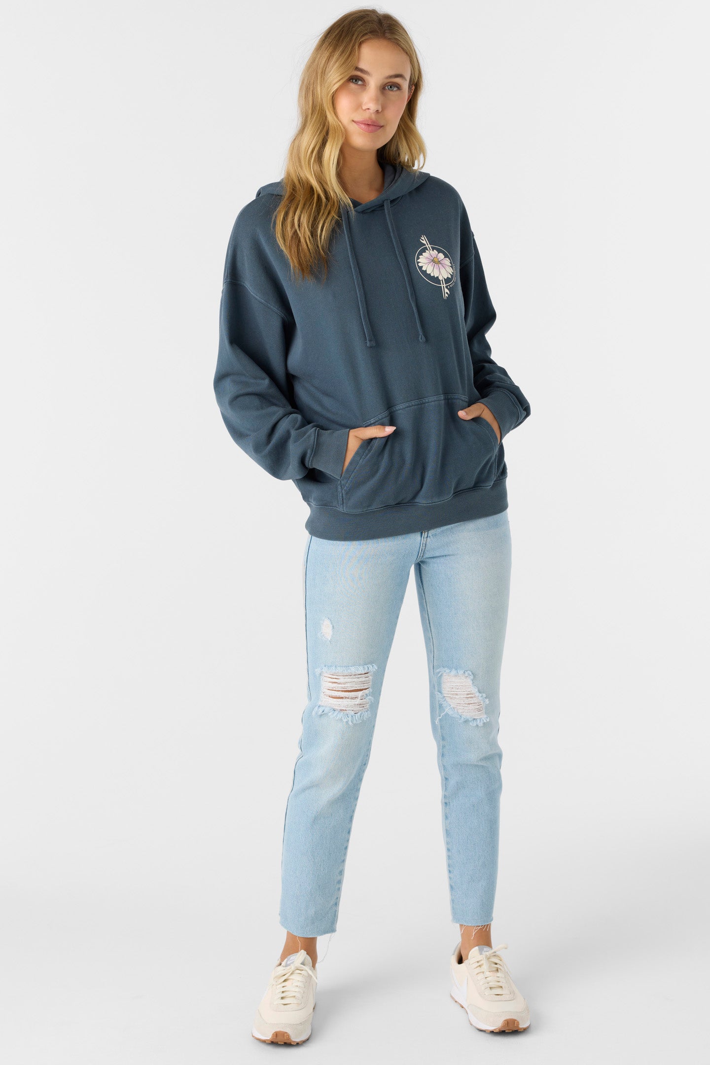 DRIFT FLORAL FLEECE HOODIE