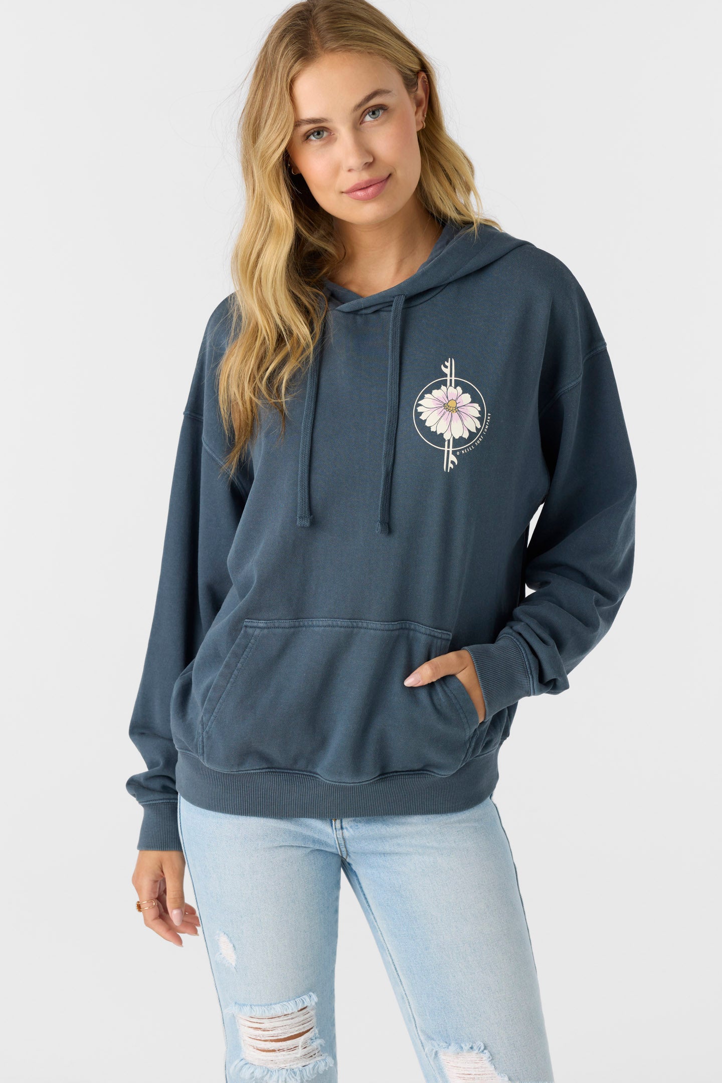 DRIFT FLORAL FLEECE HOODIE