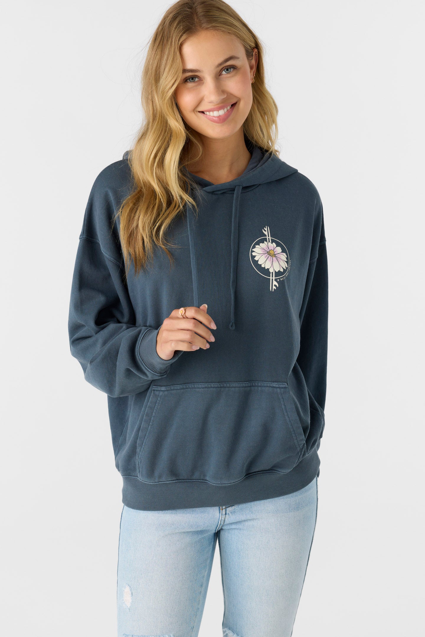 DRIFT FLORAL FLEECE HOODIE